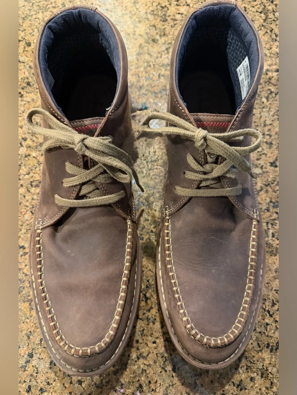 Clarks Vargo Apron Chukka  Lace-Up Boots Leather & Suede Size 14 GUC